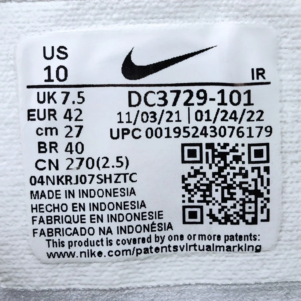 Nike Running Shoes Womens 10 White Revolution 6 Next Nature DC3729-101 Athletic